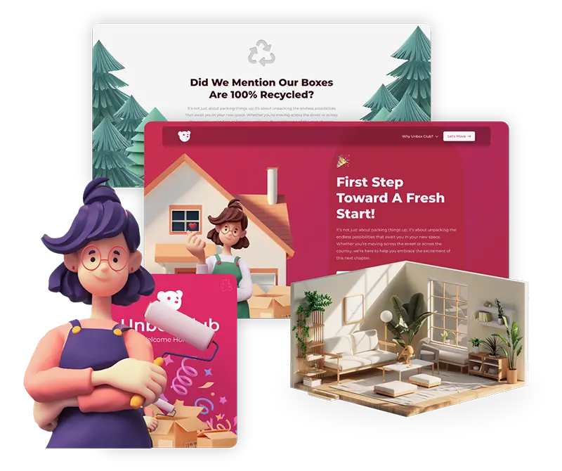 Unbox Club™ Web and Print Asset Collage